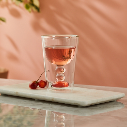 모던하우스 글라스룸 내열 이중 유리컵 이너 고블렛 220ml