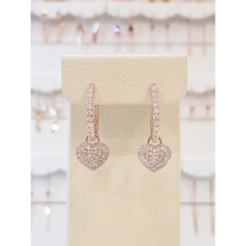 볼라레  세이브존01 40대여자생일선물 매끈한 하트 큐빅 귀걸이 VE203 16218233