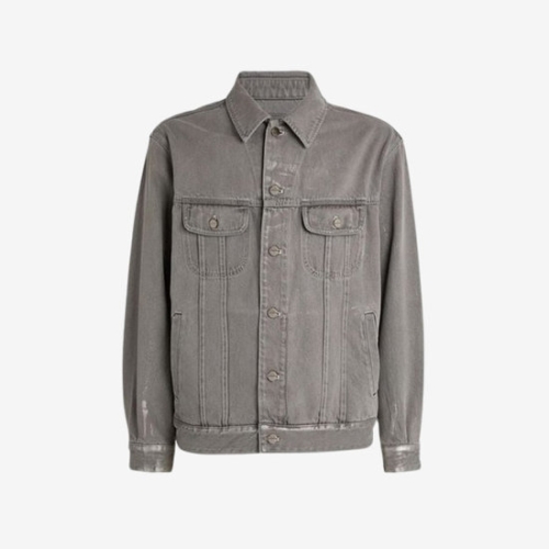 우영미 실버 필름 데님 자켓 그레이 남성 W241JP21976G