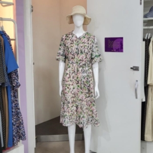 올리비아하슬러 여성 플로럴 패턴 쉬폰 원피스_OHDMOP207 OHDM 291115