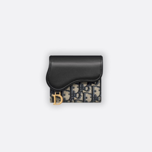 크리스찬디올 새들 로터스 지갑 블루 오블리크 자카드 S5652CNKO M928