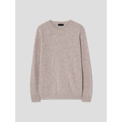 로가디스 셔틀랜드 울 세미 오버 핏 라운드 스웨터 베이지_RY4851PL4A