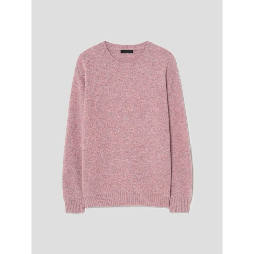 로가디스 셔틀랜드 울 세미 오버 핏 라운드 스웨터 핑크_RY4851PL4X