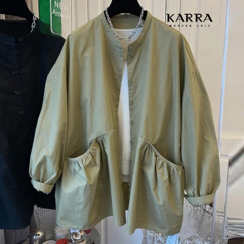 KARRA 페미닌유니크포켓블라우스_A4F0018