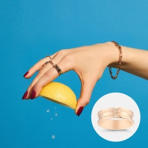 메트로시티 링크 14K 로즈 반지 A241GR3177R4A