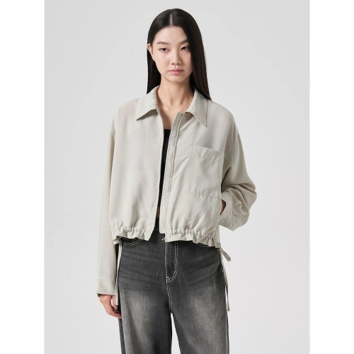 에잇세컨즈 언밸런스 셔츠형 집업 아우터 베이지 324839LY5A