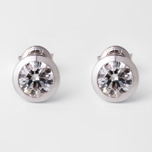 이랜드 로이드 14K 최상등급 2캐럿 다이아몬드 베젤 귀걸이 LEL11711D