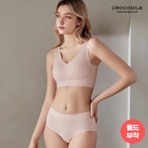 크로커다일 감탄 심리스 퓨징 브라팬티세트