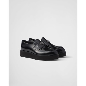 프라다 브러쉬드 가죽 로퍼 블랙 245105 2DG147 055 F0002 F X022