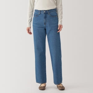 MUJI 여성 케이폭 혼방 데님 스트레이트 팬츠 BE1T2A4A