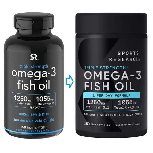 스포츠리서치 오메가3 피쉬 오일 1250mg 150캡슐