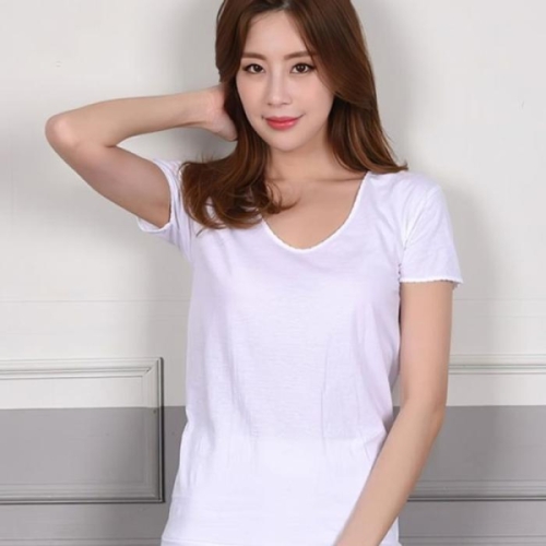 오노마 ONM 트라이 순면 백색 여자 반팔런닝 나시 러닝 티 16465662