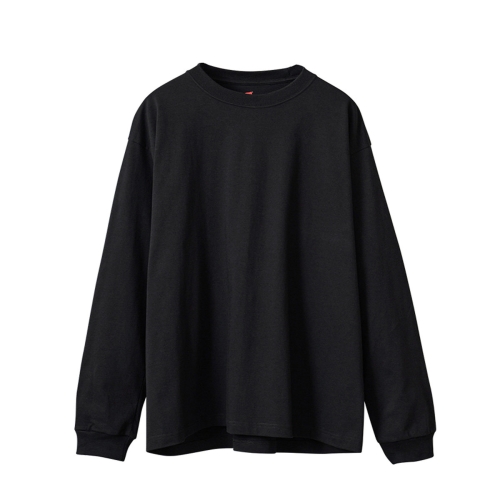 헤인즈 비피 롱슬리브 티셔츠 롱T 긴팔 1장 세트 BEEFY T 면 100 두꺼운 원단 무지 H5186L 일본 상품