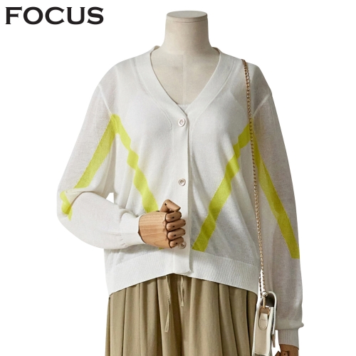 포커스 브이사선가디건 FBM4F7PKC0288