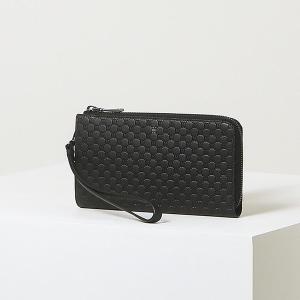 닥스 남성 블랙 수입가죽 루이스 엠보 DD 패턴 장지갑_DBWA4F360BK