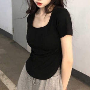 오노마 ONM 여성 여름 반팔 티셔츠 스퀘어넥 옆절개 트임 썸머 17772754