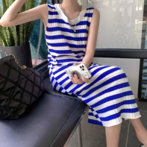 오노마 ONM 블루 스트라이프 나시 원피스 17772785