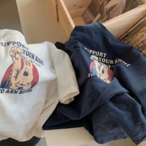 오노마 ONM 캐주얼 루즈핏 곰돌이 프린팅 반팔 티셔츠 17772782