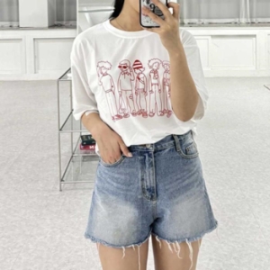 오노마 ONM 여성 여름 티셔츠 반팔 오버핏 박스핏 프린팅 프렌드 17772756