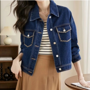 보이 리블리크 자수 데님 자켓_RD3JK004