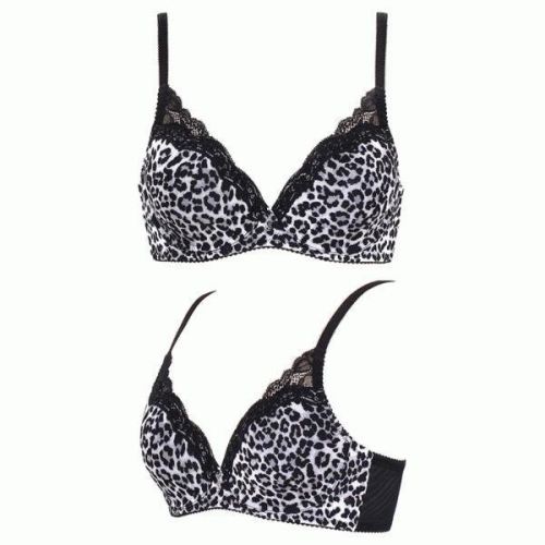 비너스 왕십리- 플러스 엔터 블랙앤화이트 레오파드 레이스 브라A컵_SBRD48