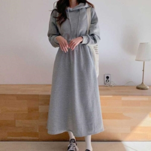오노마 ONM 시보리 허리밴딩 플레어 스커트 체형보정 후드원피스 17775555