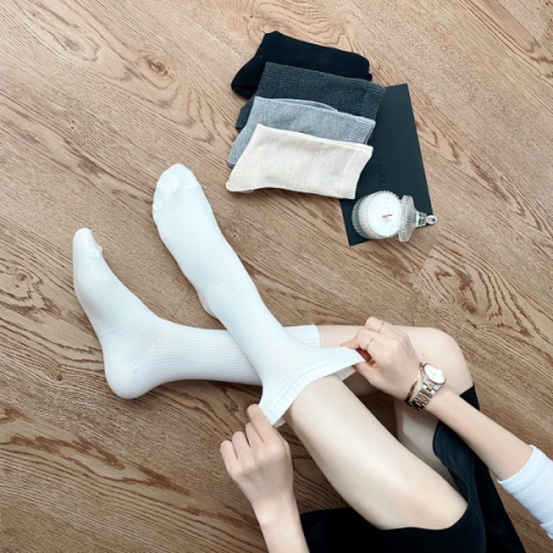 리빌모아 국산 여자 중목 롱골지 양말 10켤레 DBSW-SOC-Q035