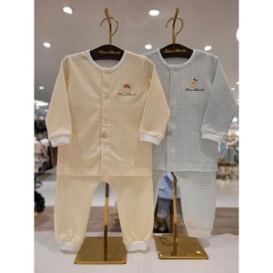 쇼콜라 신생아백일 체크내의2종세트 TNNWXS06UGY