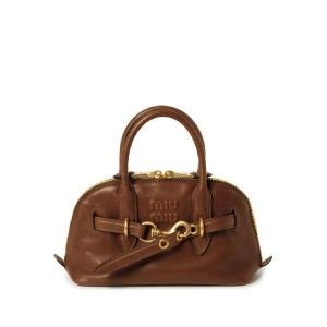 미우미우 아방튀르 가죽 토트 백 5BB169VOOO2BBL T