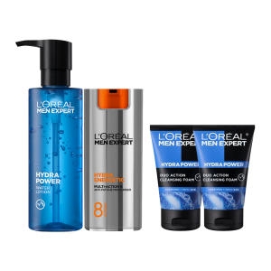 로레알파리 맨 엑스퍼트 이드라파워 쿨링 올인원 120ml + 안티에이징 올인원 50ml + 아쿠아 클렌징폼 50ml 2개