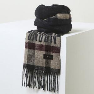닥스 네이비 체크배색 캐시미어혼방 머플러_DBMU4FE85N2