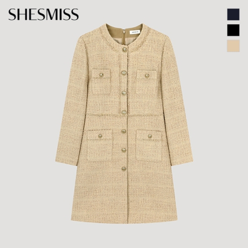 쉬즈미스 여성 브레이드 라인 트위드 원피스 SWWOPO31030