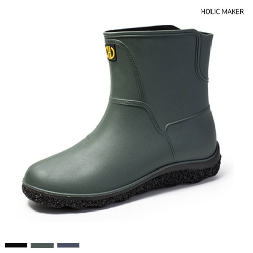 빌리버스 홀릭메이커 남자 레인부츠 장마철 미들장화 HDM008