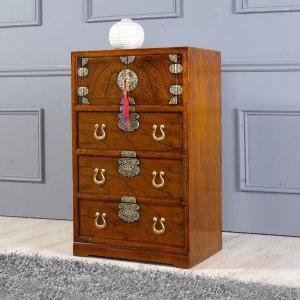 이조전통공예 문짝 4단 서랍장