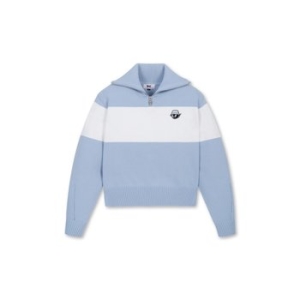 왁 WAAC 골프 WWWAA24633LBX Women Color Block Half Zip Sweater