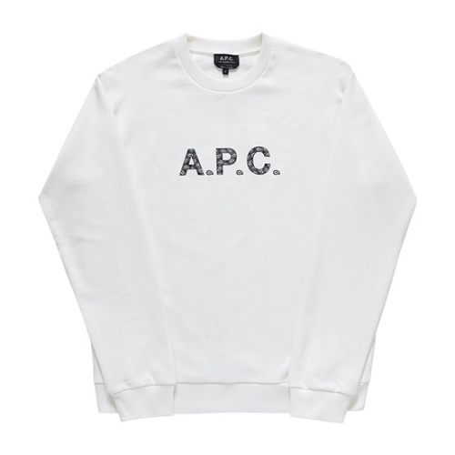 아페쎄 APC COEIP H27886 TAG BLANC/NOIR 남성 맨투맨