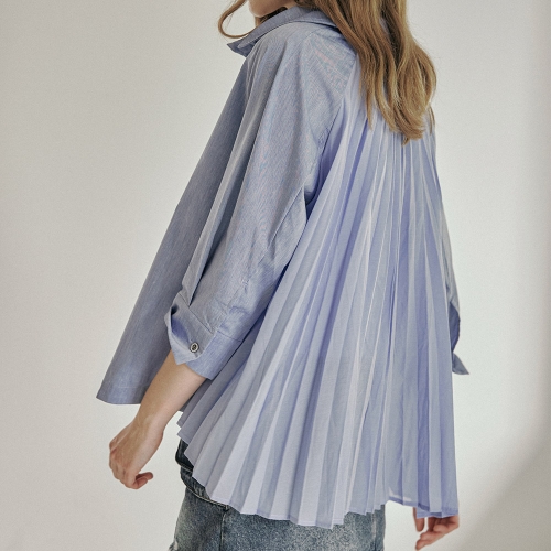 마쟈 백사이드 플리츠 셔츠블라우스 ZD08QB500ON