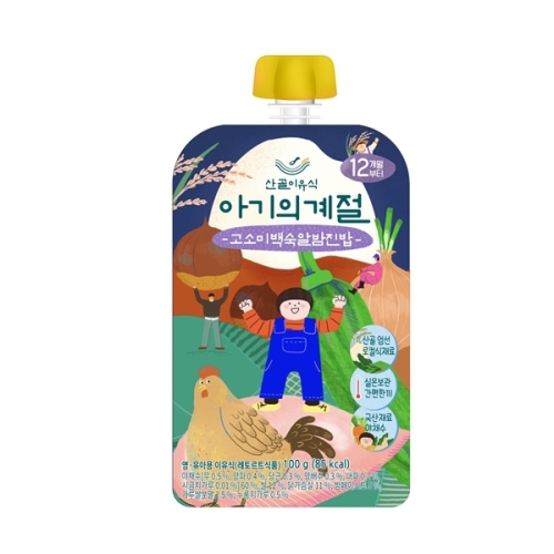 에코맘 산골이유식 완료기 고소미백숙알밤진밥 100g