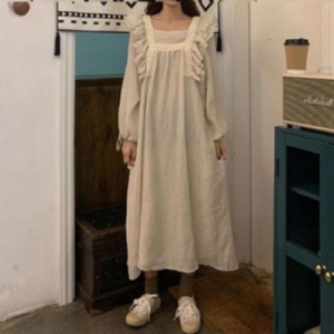 오노마 ONM 베이지 프릴 원피스 11329340