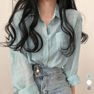 오노마 ONM 여성 베이직 긴팔 여름 셔츠 LM-0050 10683166A