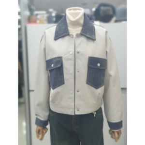 밀스튜디오 세이브존04 인조가죽 배색 라이더 재킷 LQ3LJS104 12496552