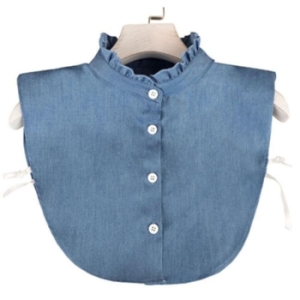 오노마 ONM 프릴 넥 데님 진청 페이크카라 가짜 셔츠 레이어드 12514271