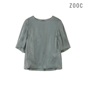 ZOOC 라운드넥 사틴 블라우스 CG_V243MSC902
