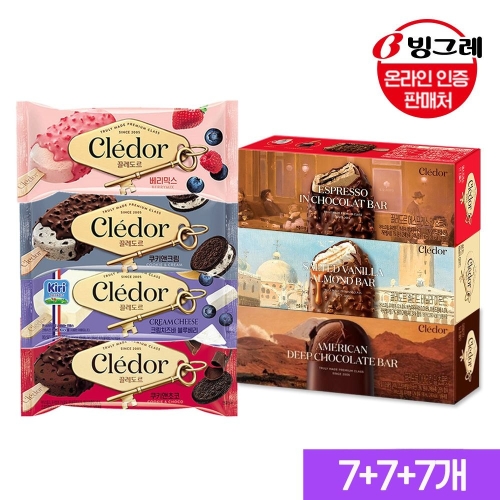 빙그레  끌레도르 쿠키앤크림 바 90ml