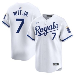나이키 1076397 MLB Bobby Witt Jr. 캔자스시티 로열스 홈 리미티드 플레이어 저지 화이