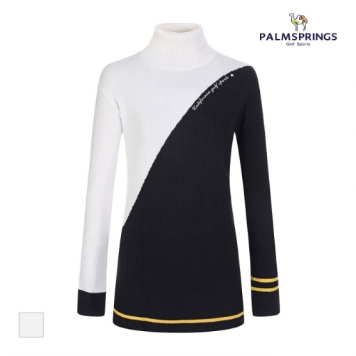 팜스프링 스 여성 컬러블록 폴라넥니트_SKTL213406