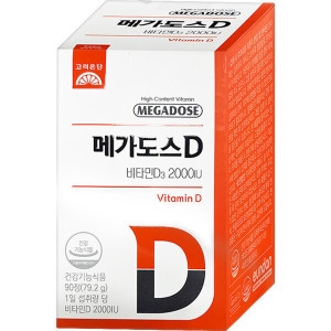 고려은단 메가도스D 비타민D3 2000IU 츄어블 90정