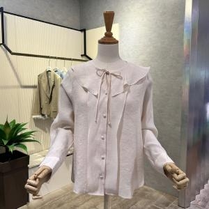 Ab.f.z 세일러 셔링 카라 블라우스 AOY2HB431