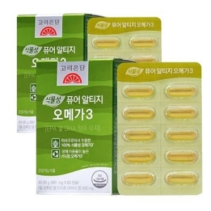 고려은단 식물성 퓨어 알티지 오메가3 801mg 60캡슐