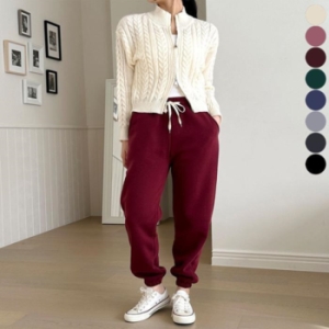 오노마 ONM 여성 기모안감 겨울 조거팬츠 허리 밴딩 트레이닝팬츠 12075637